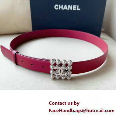 Chanel Width 3cm Metal  &  Glass Pearls calfskin belt AAA036 03 2024